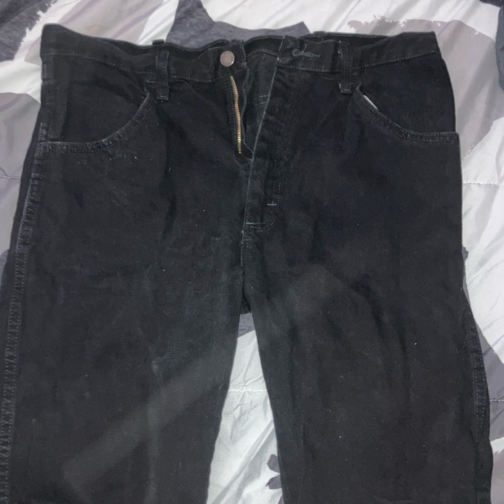Rustler Men's Dark Black Chinos 34x32